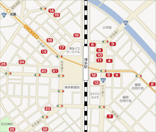 博多駅周辺地図